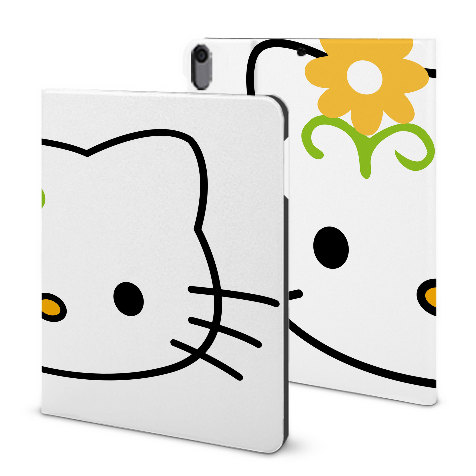 （画像用） Hello Kitty ハローキティ IPad ケース ブック型 PUレザー TPU 耐衝撃 軽量 薄型 ペン収納なし 全面保護 IPad 各モデル対応